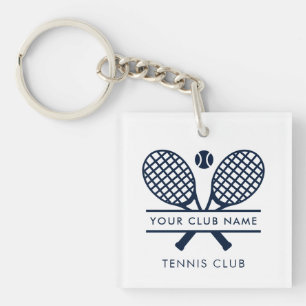 Llavero Su nombre de club de campo Equipo de tenis Cualqui