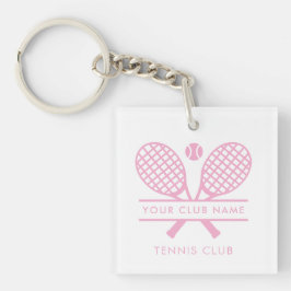 Llavero Su nombre de club de campo Equipo de tenis Cualqui