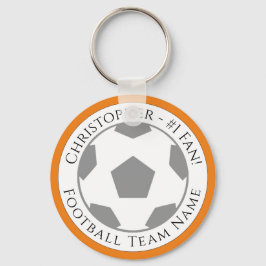 Llavero Su nombre más la clave Football Team Name