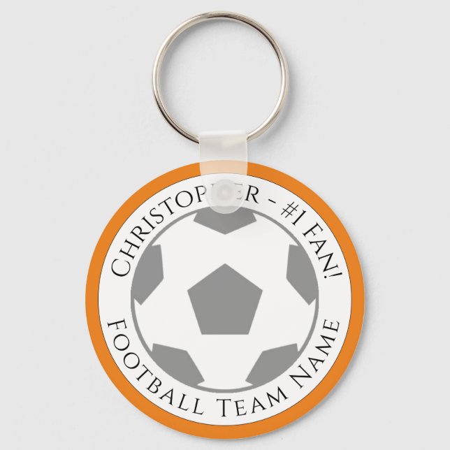 Llavero Su nombre más la clave Football Team Name (Anverso)