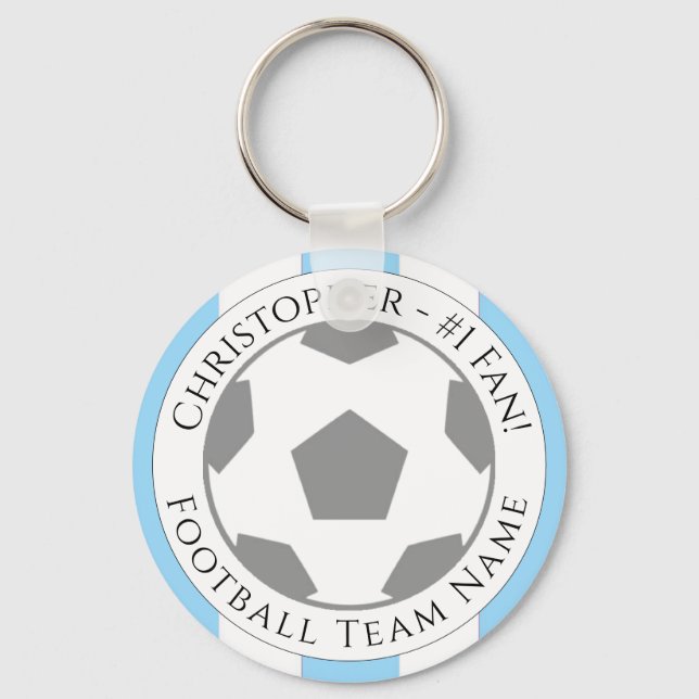 Llavero Su nombre más nombre del equipo de fútbol (Anverso)