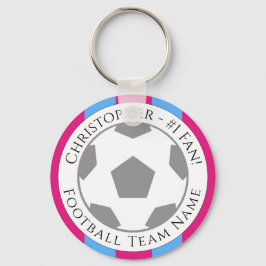 Llavero Su nombre más nombre del equipo de fútbol