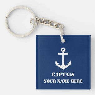 Llavero Su Nombre Personalizado O Nombre De Barco Con Ancl