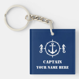 Llavero Su Nombre Personalizado O Nombre De Barco Con Ancl