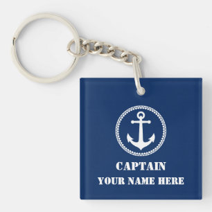 Llavero Su Nombre Personalizado O Nombre De Barco Con Ancl
