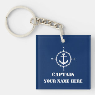 Llavero Su Nombre Personalizado O Nombre Del Barco Con Anc