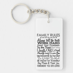 Llavero (SU NOMBRE) Reglas de familia