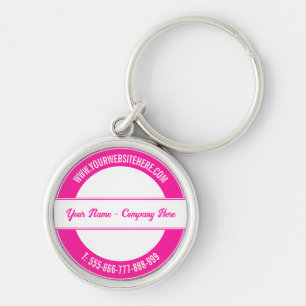 Llavero Su nombre Sitio Web Teléfono Promocional Keychain