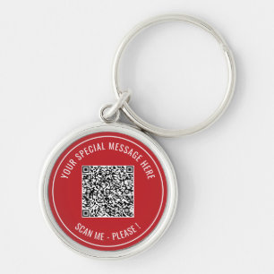 Llavero Su Personalizado de código QR Cadena de texto Eleg