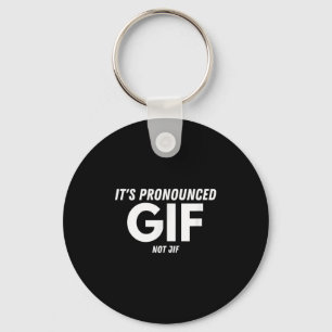 Llavero Su Pronunciado Gif No Jif Gracioso Texto Irónico I