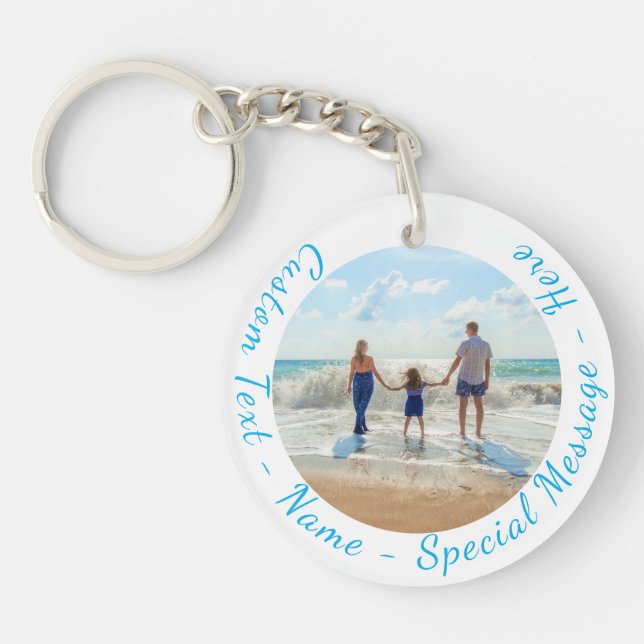 Llavero Su regalo de cadena de claves fotográficas con nom (Frente)