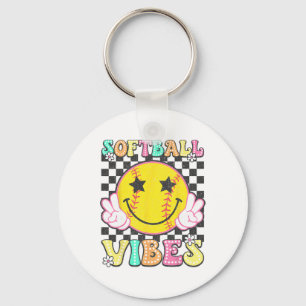 Llavero Suaves Vibraciones Suaves Retro Groovy Día de Jueg