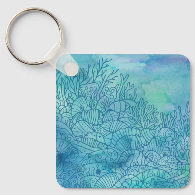 Llavero Subacuático - Azul (Anverso)