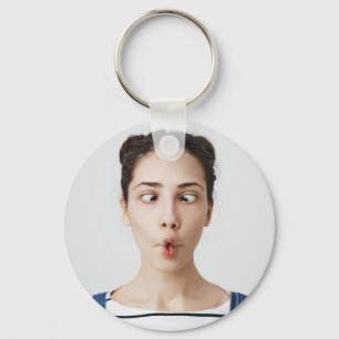 Llavero Sube tu foto selfie de cara divertida