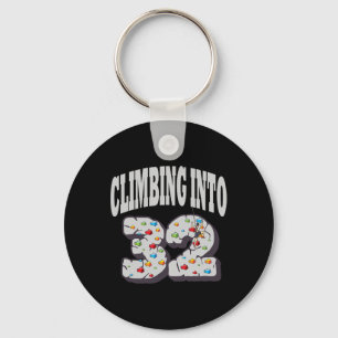 Llavero Subiendo a los 32 años de cumpleaños de escalada e