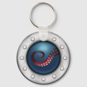 Llavero Submarino Porthole Deep Sea Creature Steampunk