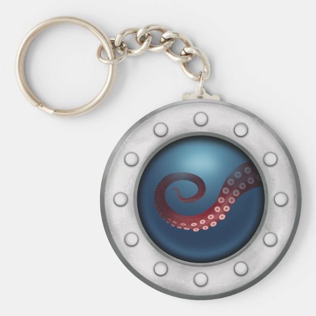 Llavero Submarino Porthole Deep Sea Creature Steampunk (Frente)