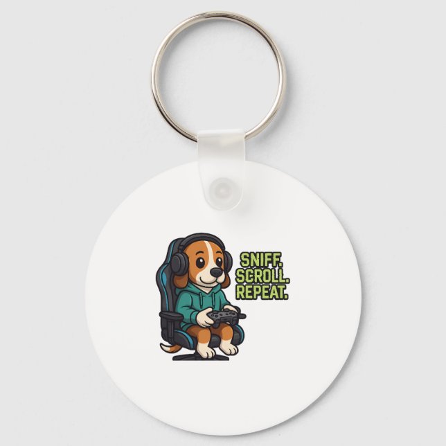 Llavero Sudadera con capucha de dibujos animados de Beagle (Anverso)