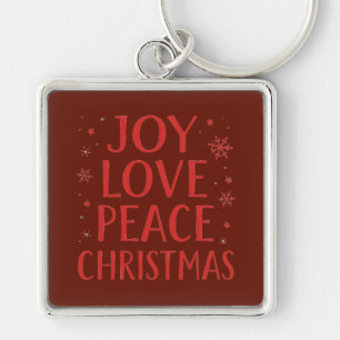 Llavero Sudadera con tipografía festiva de Navidad Joy Lov