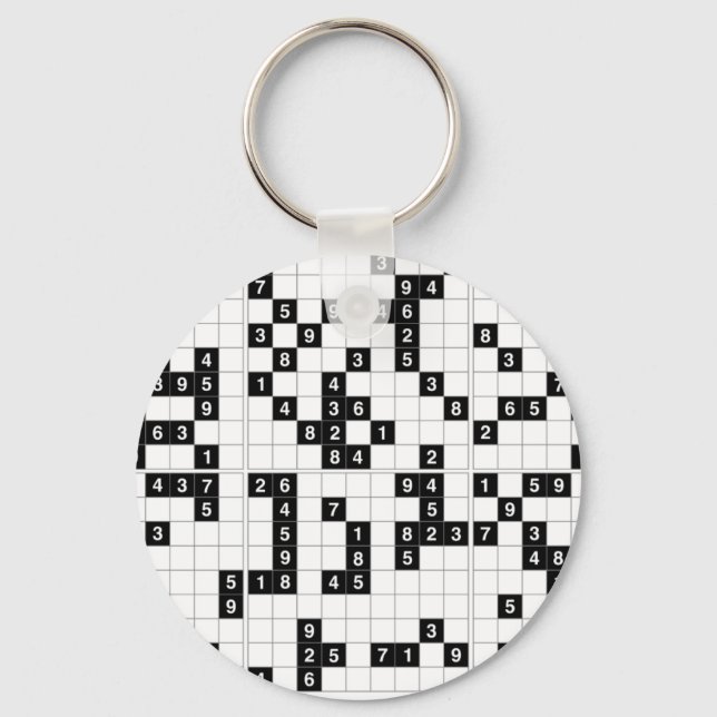 Llavero sudoku blanco negro (Anverso)