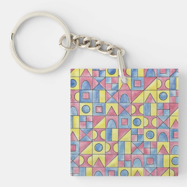 Llavero Sudoku One-Modern Bauhaus Geometric Art (Frente)