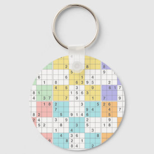 Llavero sudoku pastel