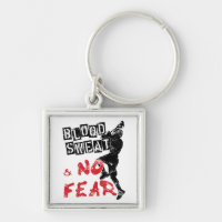 Sudores de sangre y sin miedo Lacrosse Keyring