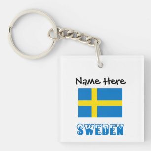 Llavero Suecia Bandera Sueca Personalizada
