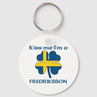 Llavero Sueco personalizado de besarme soy Fredriksson