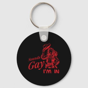 Llavero Suena Gay en Cowgirl Vintage Orgullo LGBTQ Lesbian