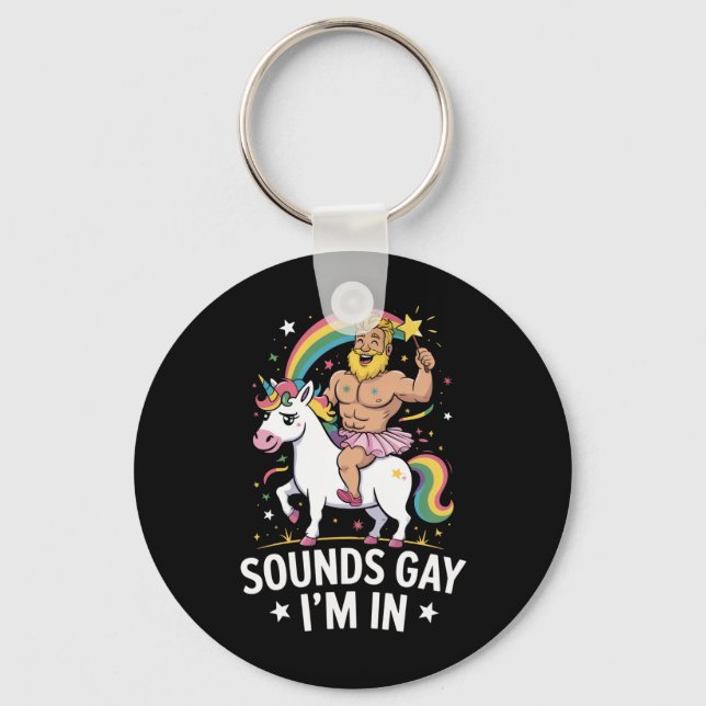 Llavero Suena gay, estoy dentro (Anverso)