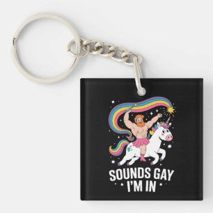 Llavero Suena Gay Estoy En Hombre Que Lleva Falda Unicorni