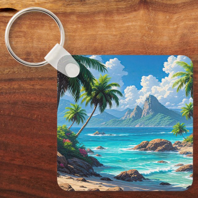Llavero Sueña, Paraíso Tropical, (Anverso)