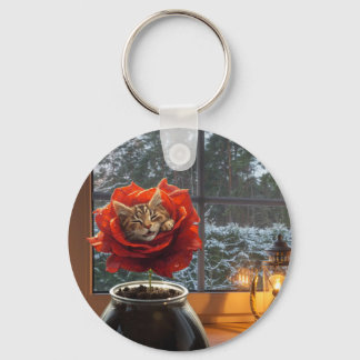 Llavero Sueño de gato rosa