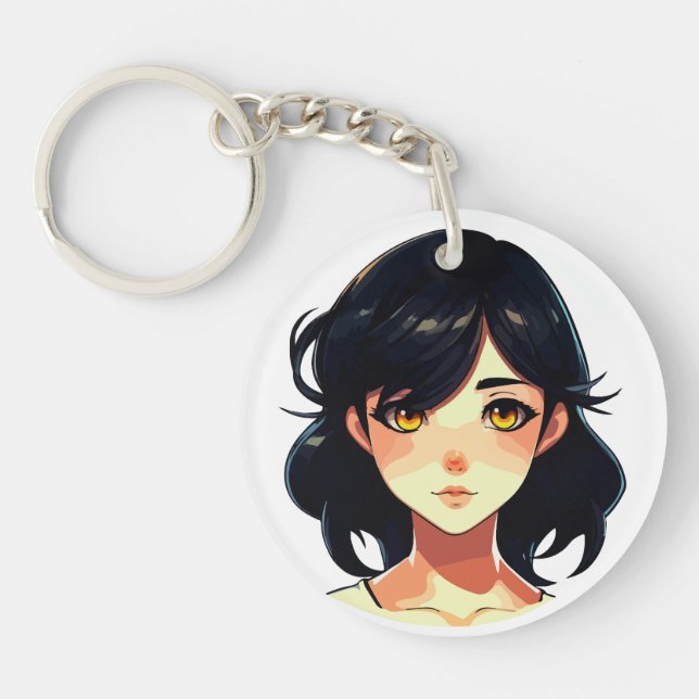 Llavero Sueño romántico anime: Belleza azulada (Frente)