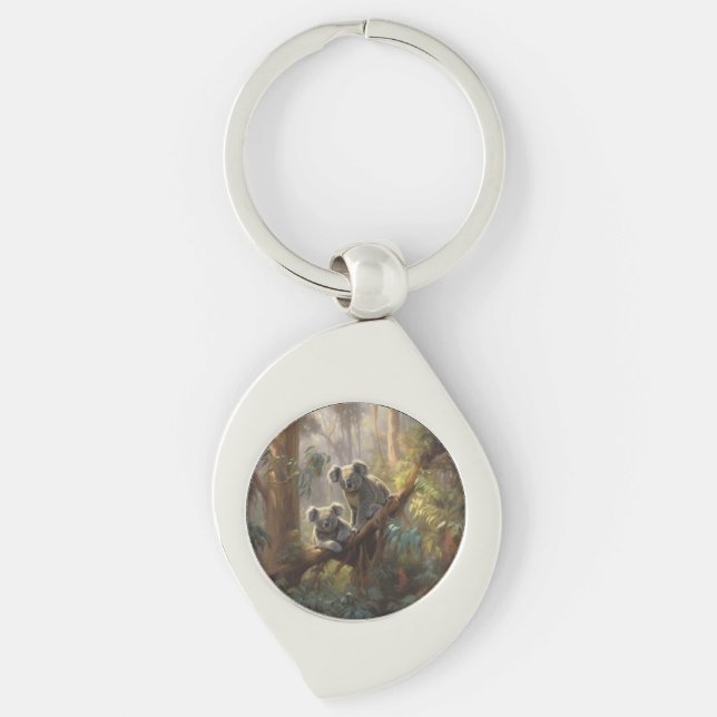 Llavero Sueños de bosques de Koala (Anverso)