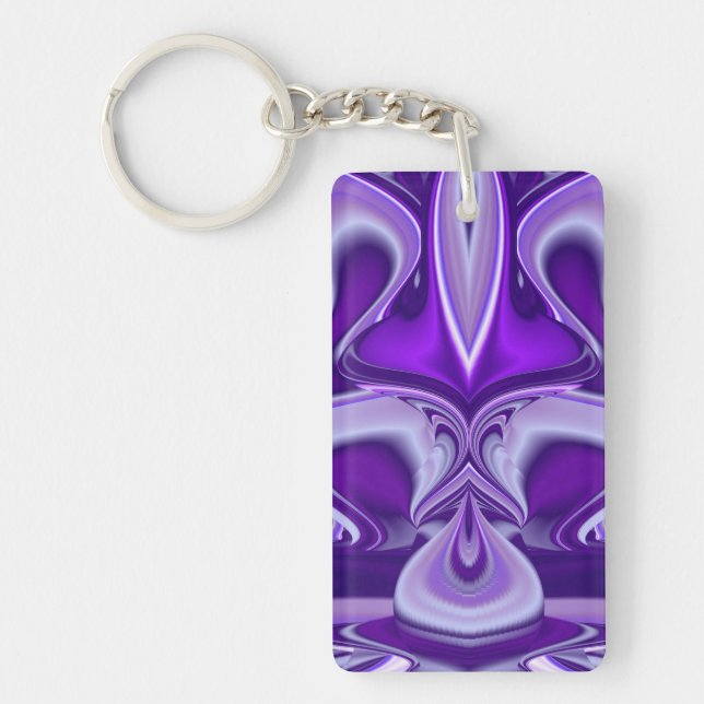 Llavero Sueños de flores moradas (Frente)