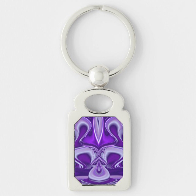 Llavero Sueños de flores moradas (Anverso)