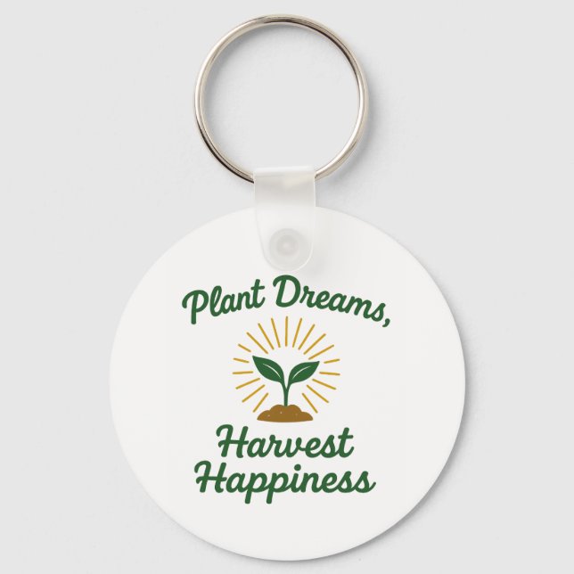 Llavero Sueños de plantas cosechan felicidad (Anverso)