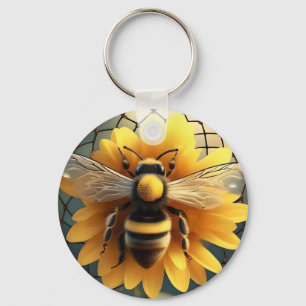 Llavero "Sueños llamativos: Sueño de abeja girasol"
