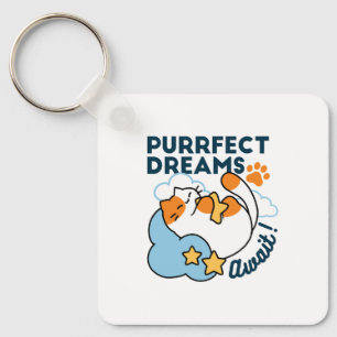 Llavero Sueños Perfectos Esperan – Gato Dormido Soñador