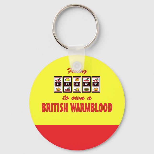 Llavero Suerte de poseer un diseño de caballo divertido de (Anverso)