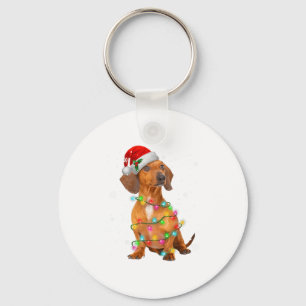 Llavero Suéter de Navidad de árbol de perros Dachshund Reg
