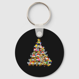 Llavero Suéter De Navidad Del Árbol De Abejas Para Amante 