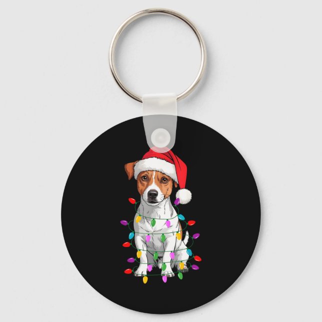 Llavero Suéter de Navidad para Perro Jack Russell Terrier  (Anverso)