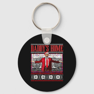 Llavero Suéter feo de Navidad divertido Daddy's Home Trump