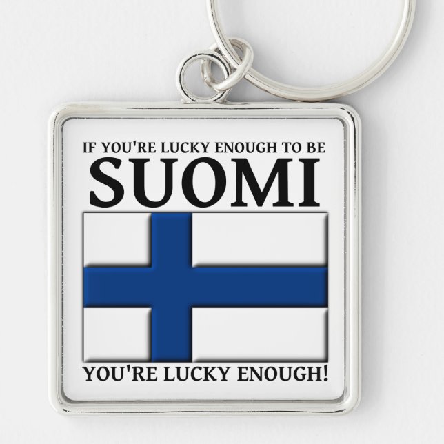 Llavero Suficientemente Afortunado Como Suomi Keychain (Frente)