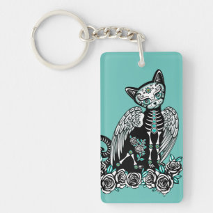 Llavero Sugar Skull Cat