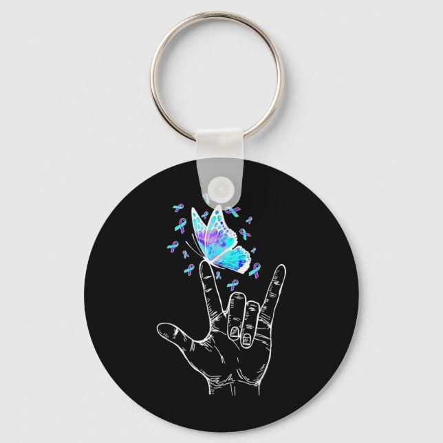 Llavero Suicide Prevention Awareness Week Butterfly Love H (Anverso)