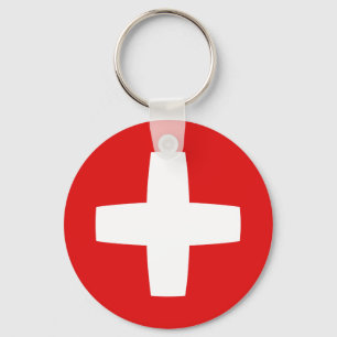 Llavero Suiza Fisheye Flag Keychain